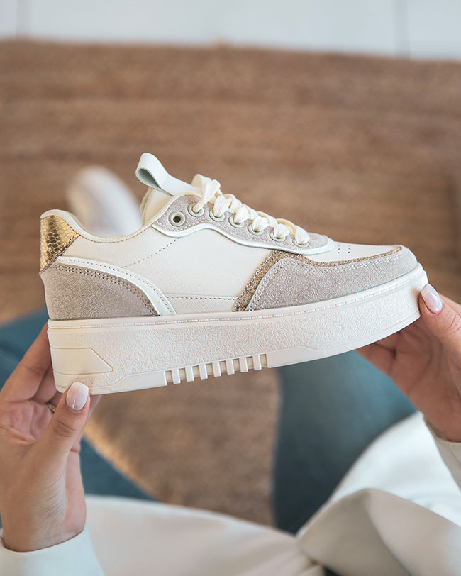 Basket femme grise à lacets - Myla