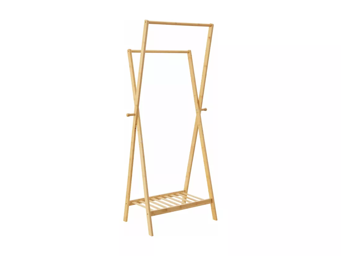 Portant à vêtements en bambou marron 60 x 42 x 150 cm 03_0008139