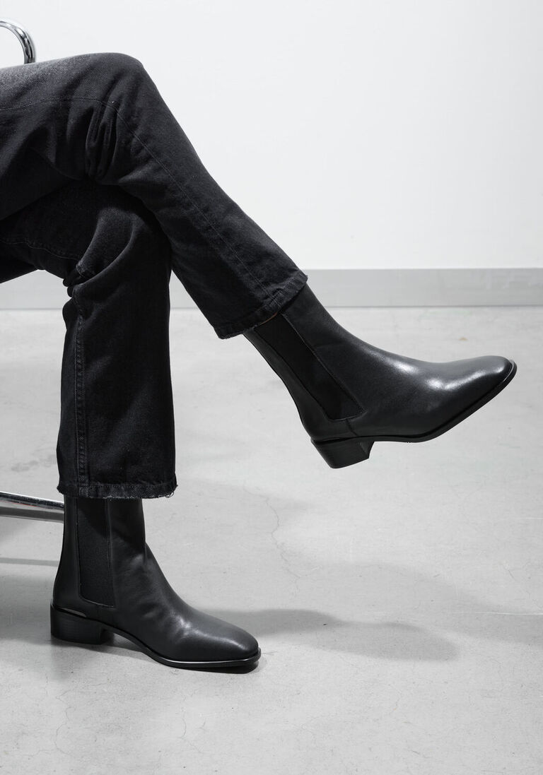 zwarte stefano lauran chelsea boots botin plano