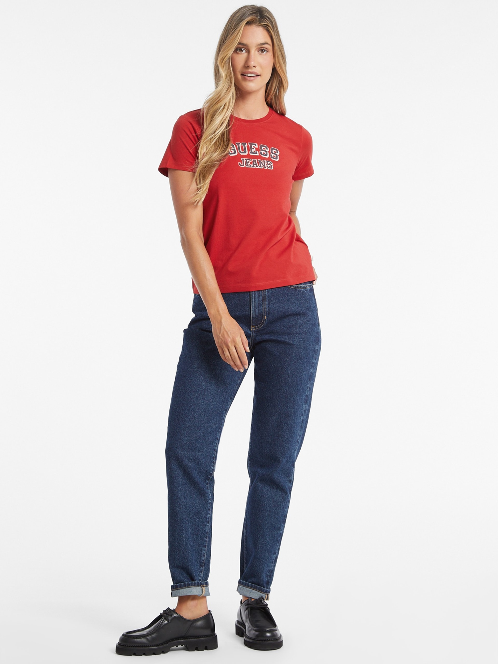 Camiseta regular com logo em dois tons