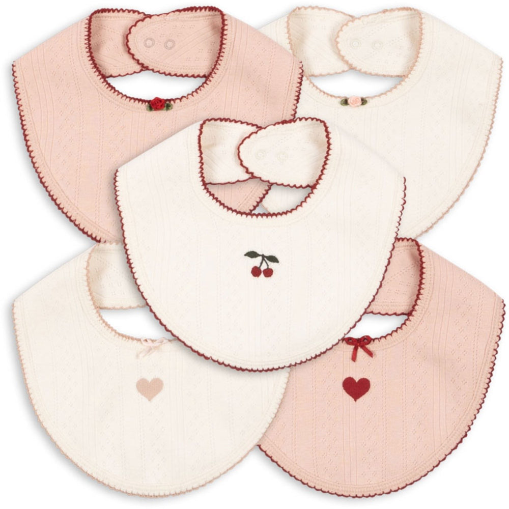 Køb Konges Sløjd Rose/White Mix Minna 5 Pak Hagesmæk