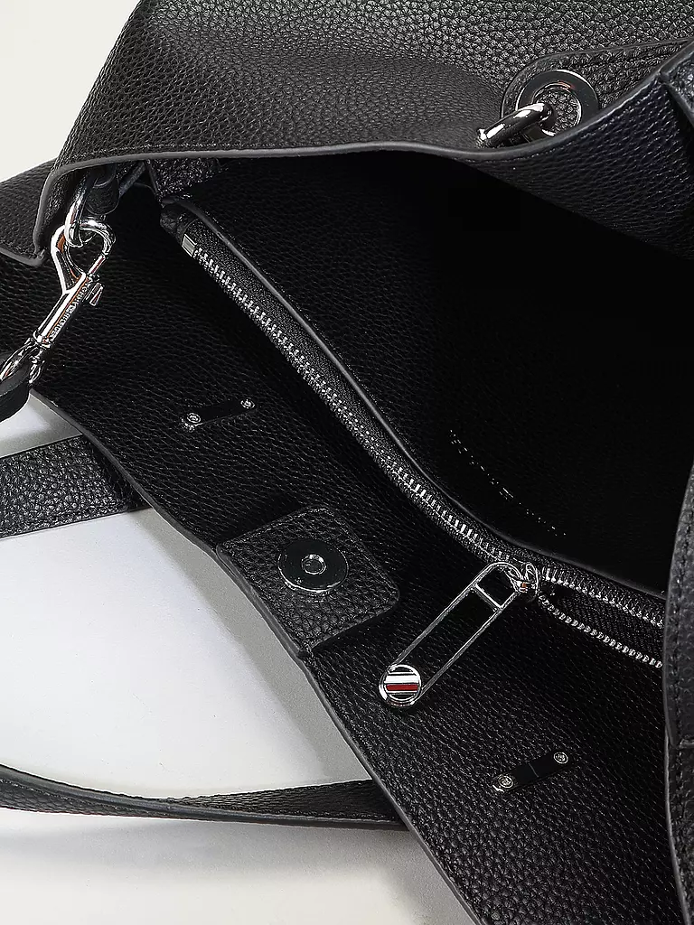 TOMMY HILFIGER Tasche - Henkeltasche TH EMBLEM schwarz