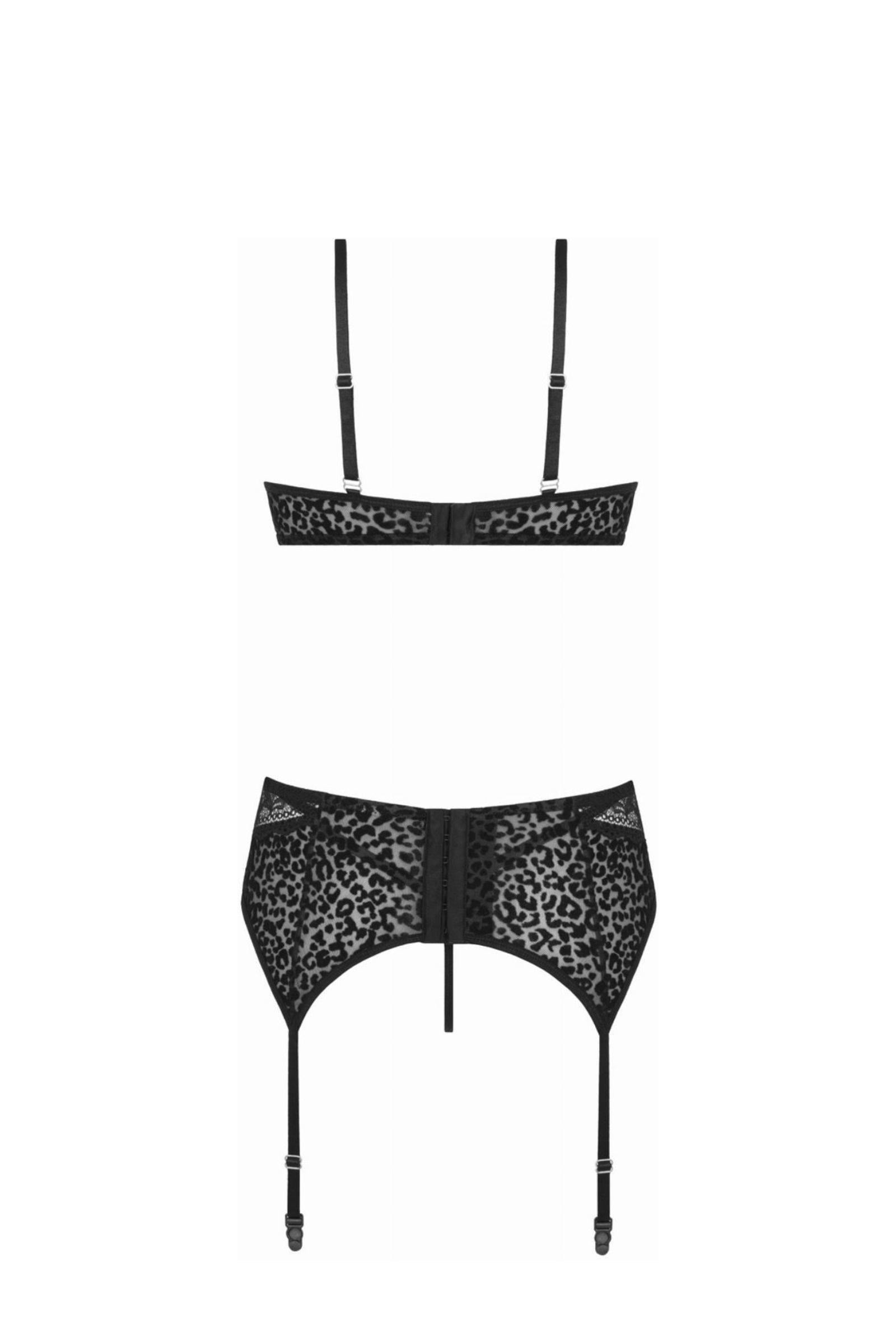 Christine le Duc 3-delige lingerieset Sanne zwart