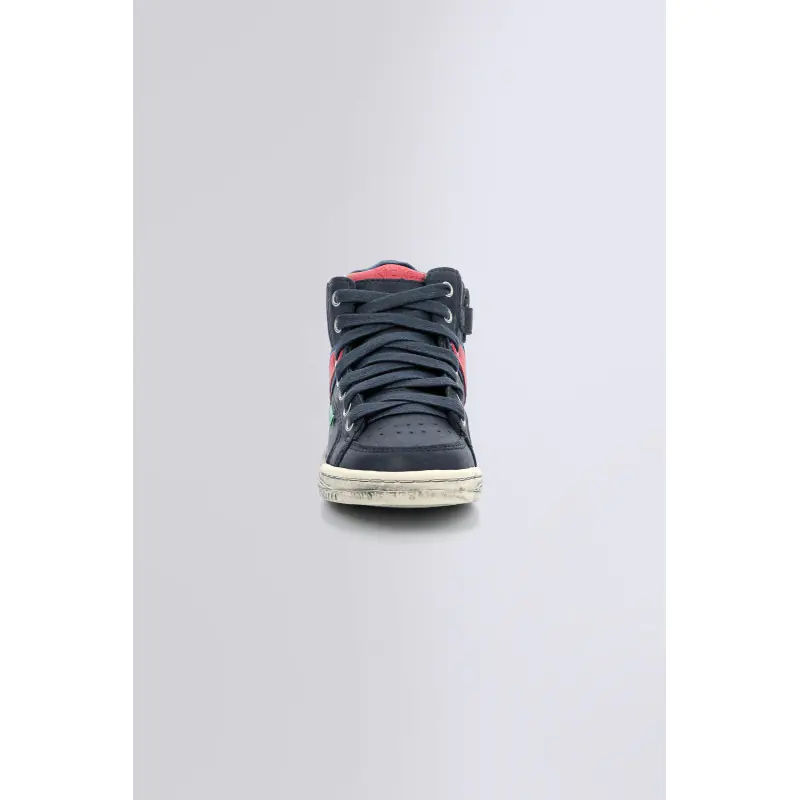 LOWELL BLEU ROUGE MARINE SNEAKERS HAUTES Synthétique Garçon