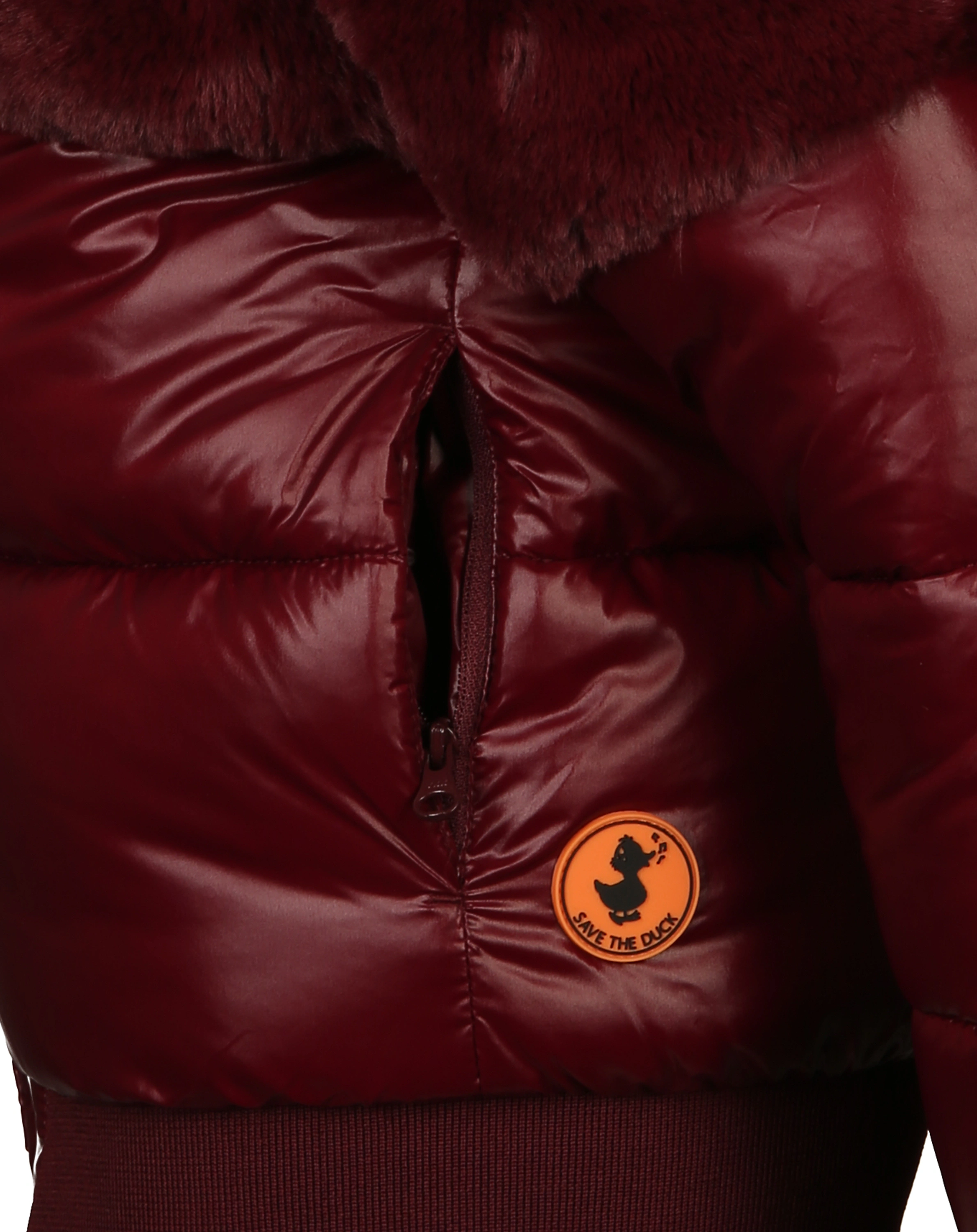 Steppjacke LUFY BONNIE mit Kunstfellbesatz in wine red