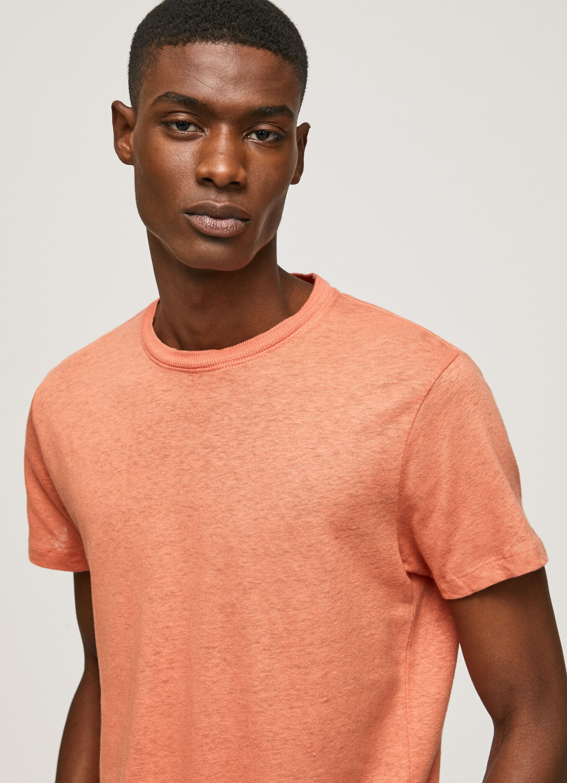 CAMISETA DE LINHO LISA - laranja abóbora