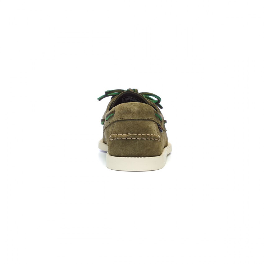 DOCKSIDES PORTLAND FLESH OUT Green Military-Chaussures bateau pour homme en suede Portland