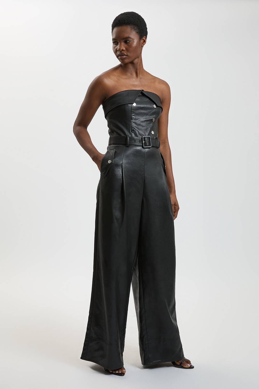 KarenMillen Combinaison Bandeau Trench En Synthétiquecuir