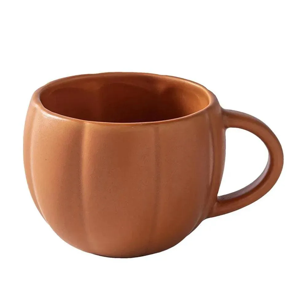 Pumpkin Shape Autumn Fall Coffee Mug | Halloween Themed Pumpkin Cup | Kitchenware