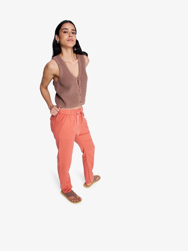 On The Seashore Pantalon cargo Orange Femme