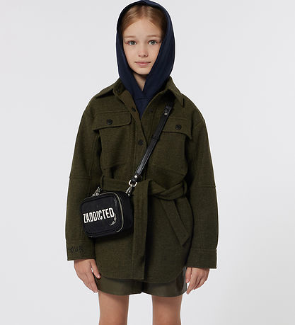 Zadig & Voltaire Skuldertaske/B?ltetaske - Sort m. Tekst