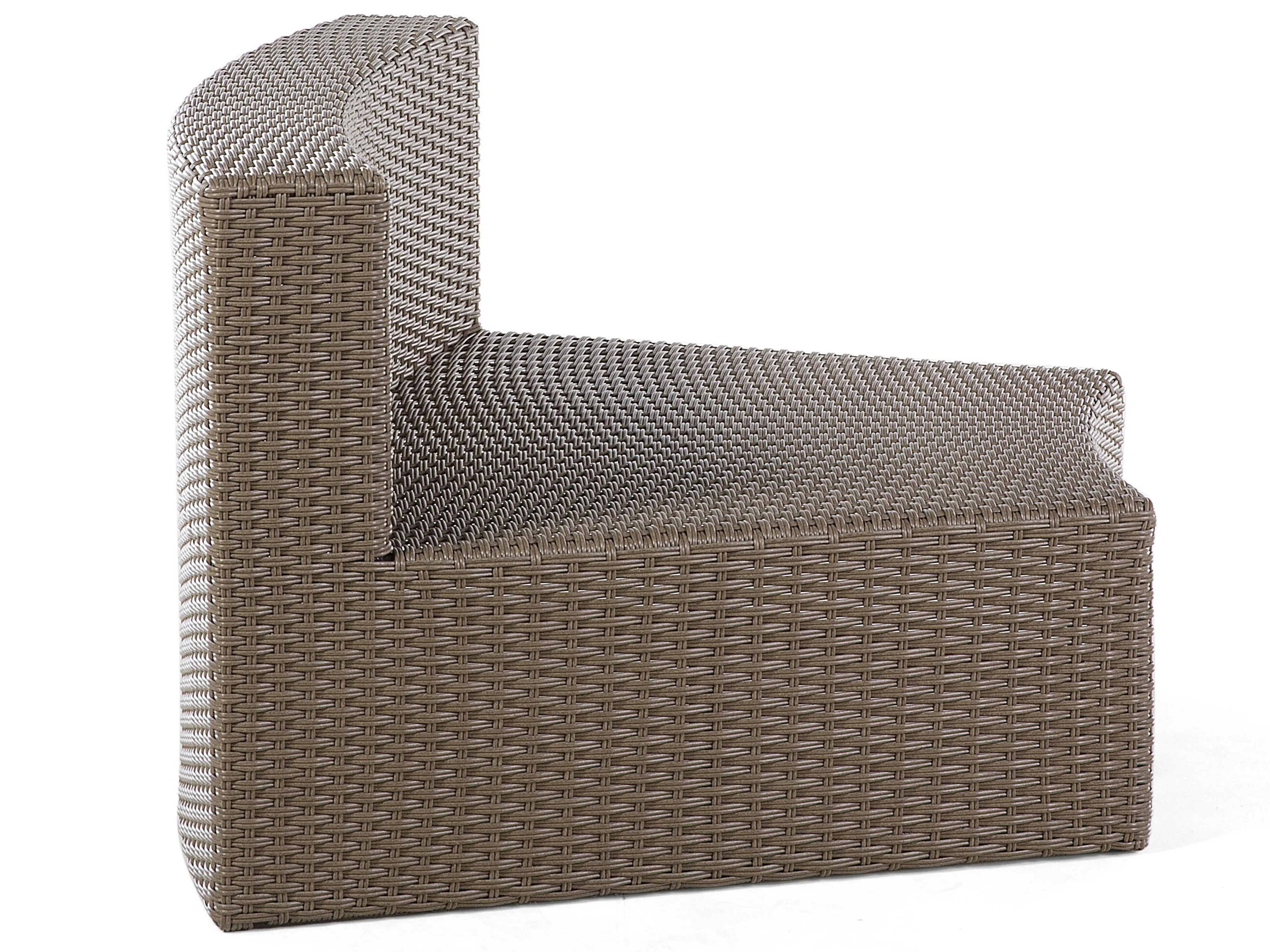 Loungeset met tafel 9-zits SEVERO PE rotan Bruin