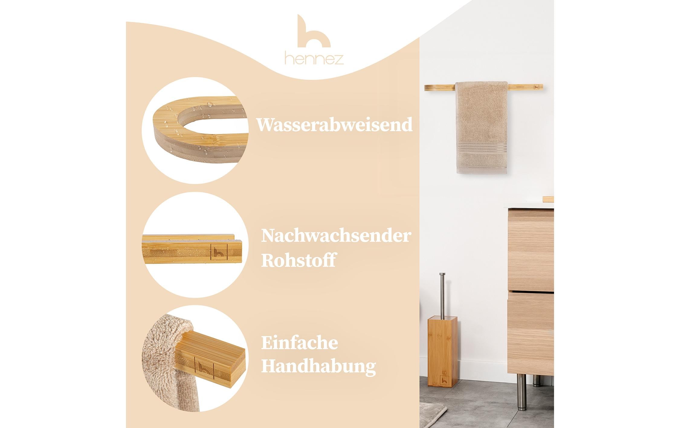 Handtuchhalter Alfred 35 x 10 cm, NaturalTuchhalter aus Bambus