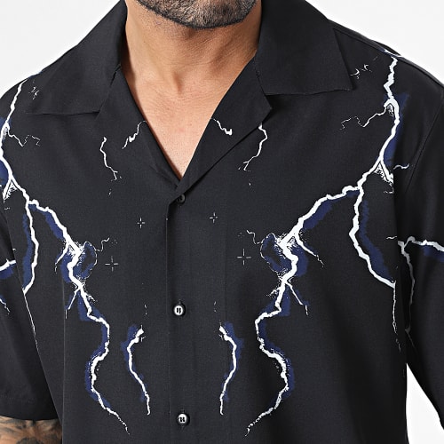 Chemise Manches Courtes Noir