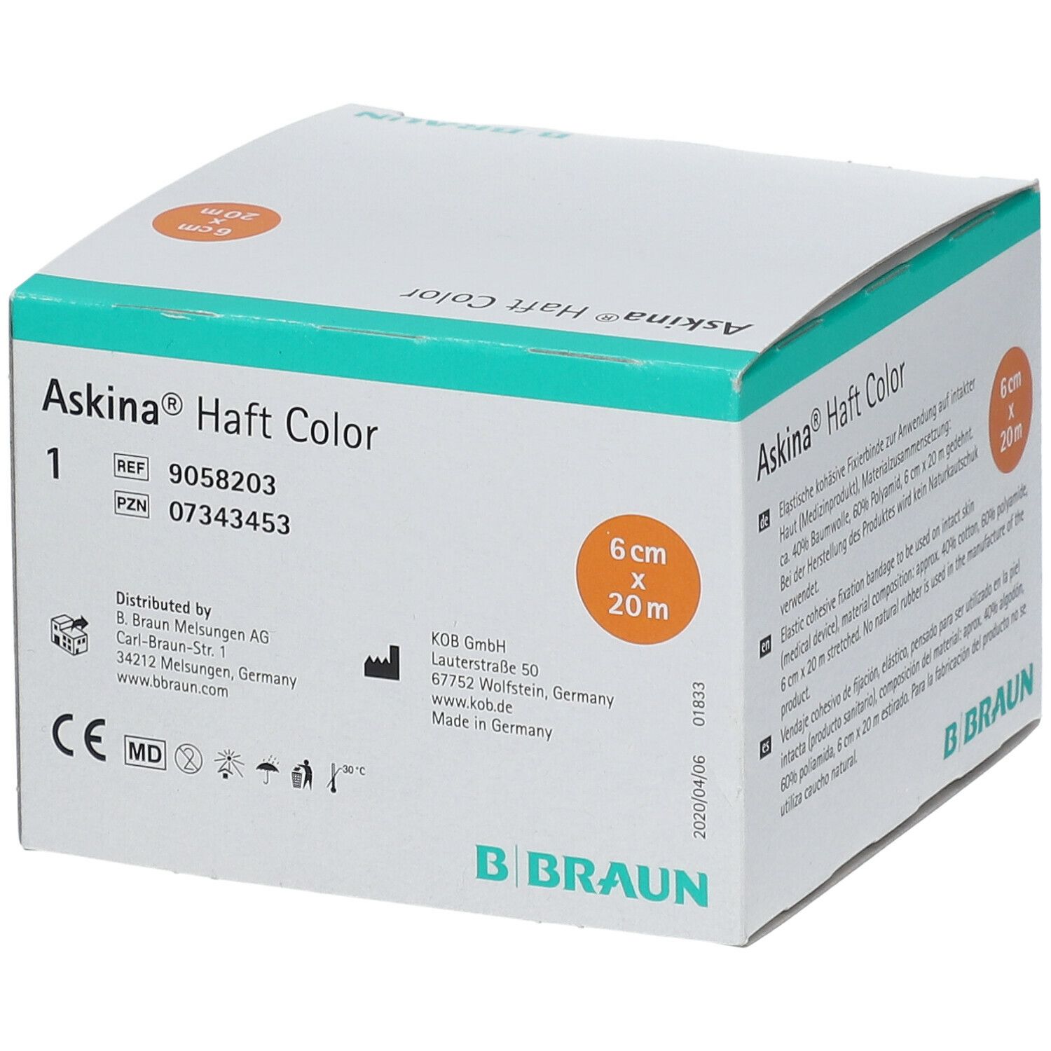 Askina® Haftbinde Color 6cm x 20m blau
