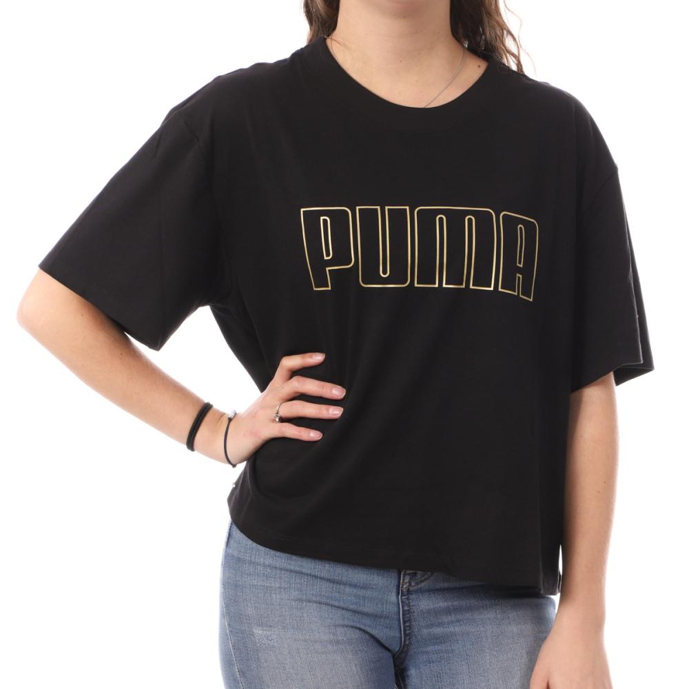 Puma T-shirt Noir Femme Puma Cropped
