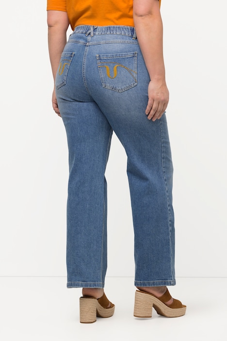 Marlenejeans Mary, weites Bein, Komfortbund, Biobaumwolle