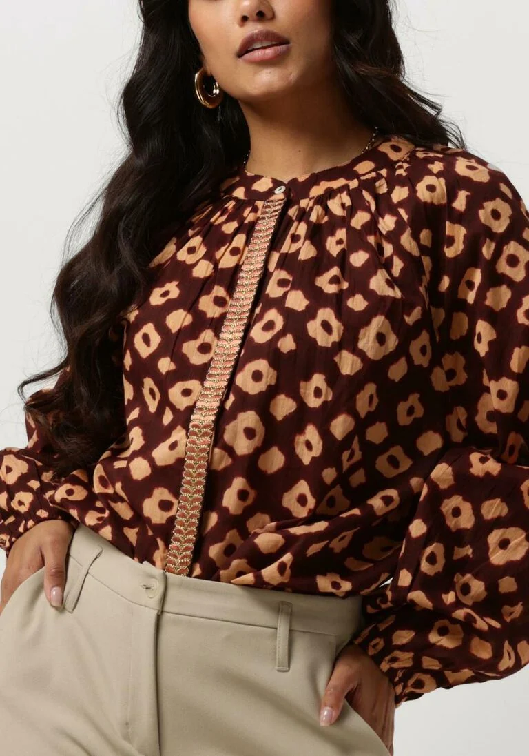 SUMMUM rode summum blouse blouse flower mix