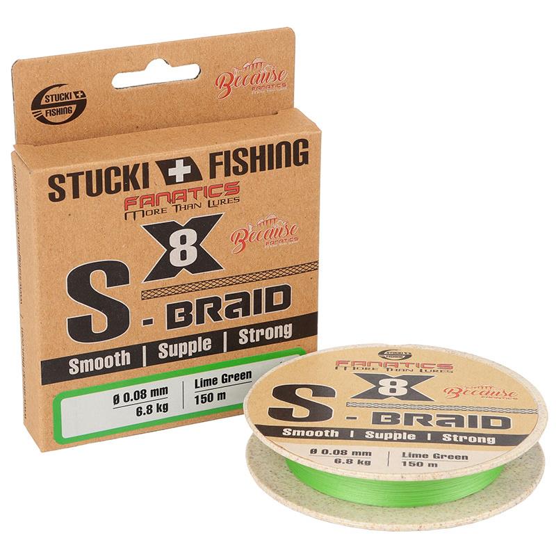 Tresse Stucki Fishing S-Braid X8 - Lime Green - 150M