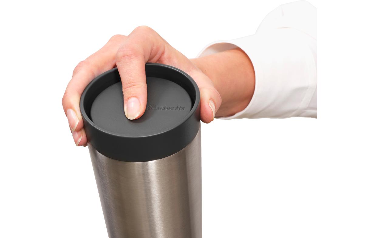 Thermobecher Make & Take 360 ml, Dunkelgrau/SilberIsolierbecher
