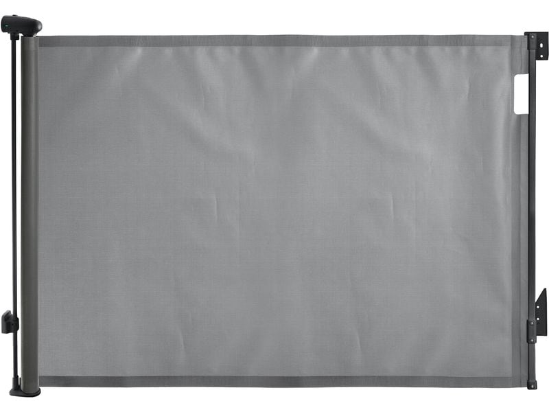 DREAMBABY Türschutzgitter Glide n Hide 60 cm - 140 cm Grau Einziehbares Türschutzgitter zum Anschrauben