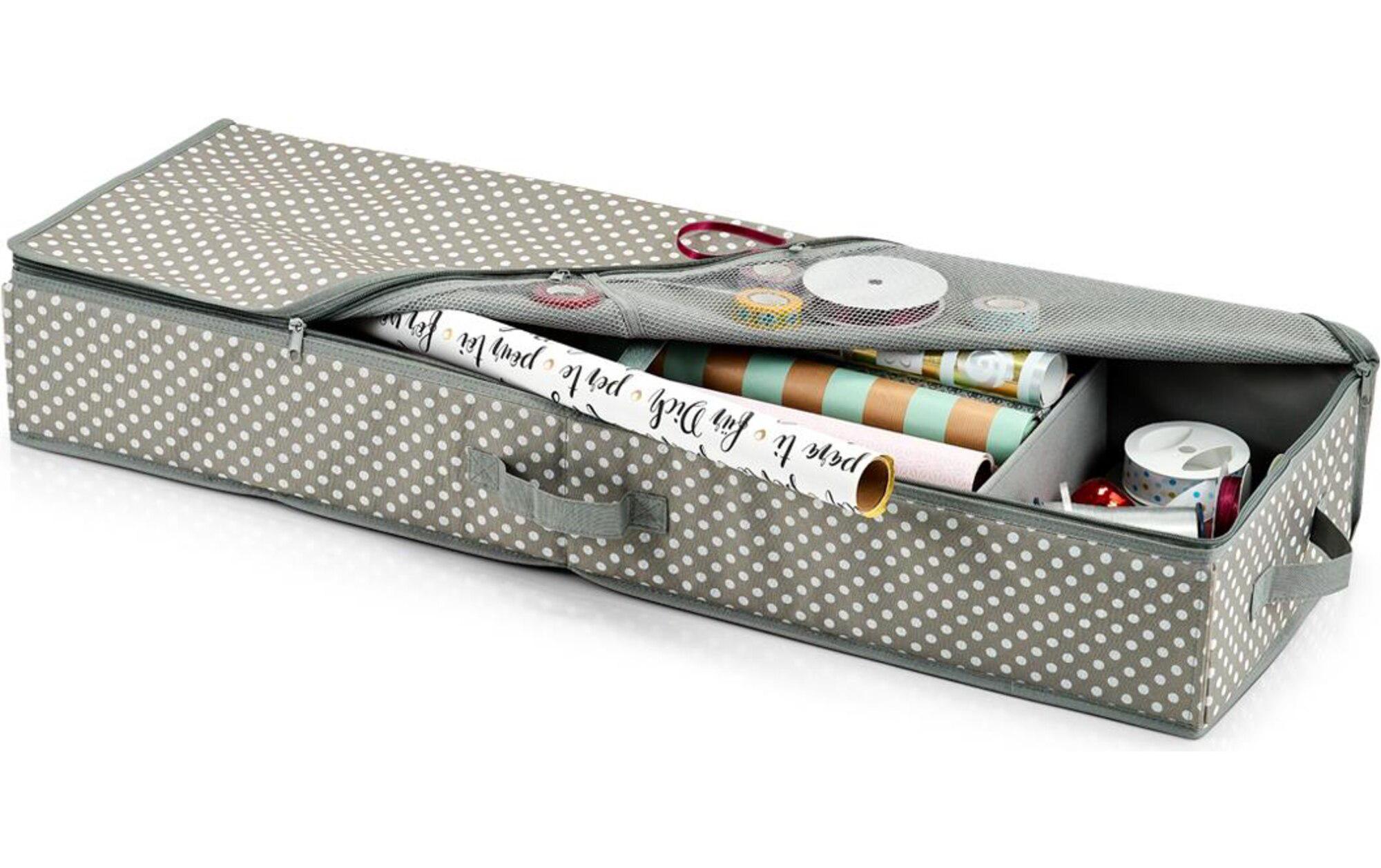 Geschenkpapierhalter 90 x 12 x 30 cm GrauOrganizer zur Aufbewahrung von Geschenkpapier