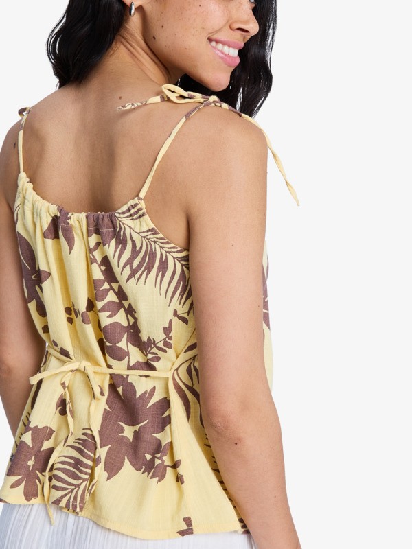 Wild Waves Top à bretelles Jaune Femme