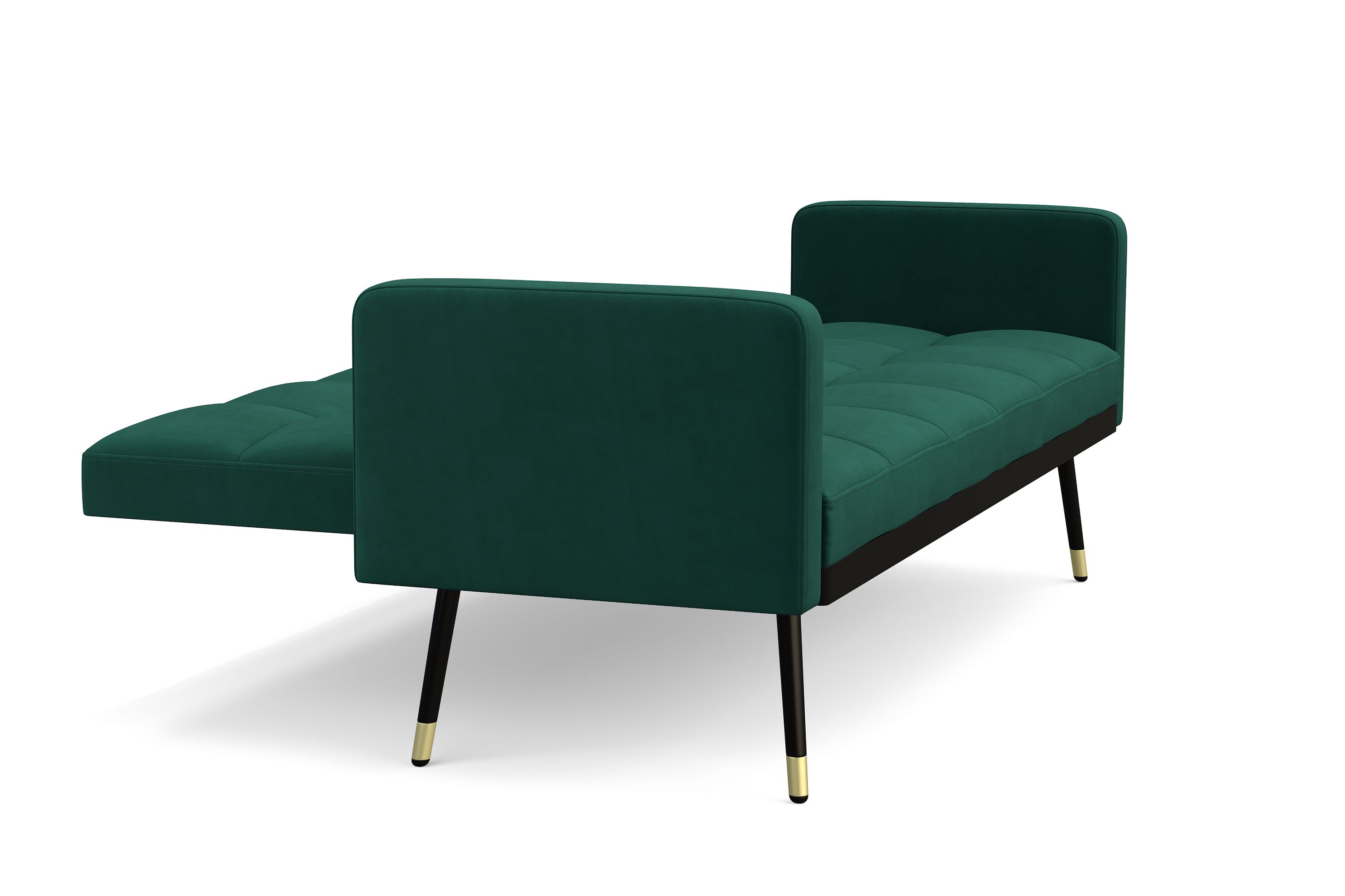 Schlafsofa Samt CALVIN dunkelgrün