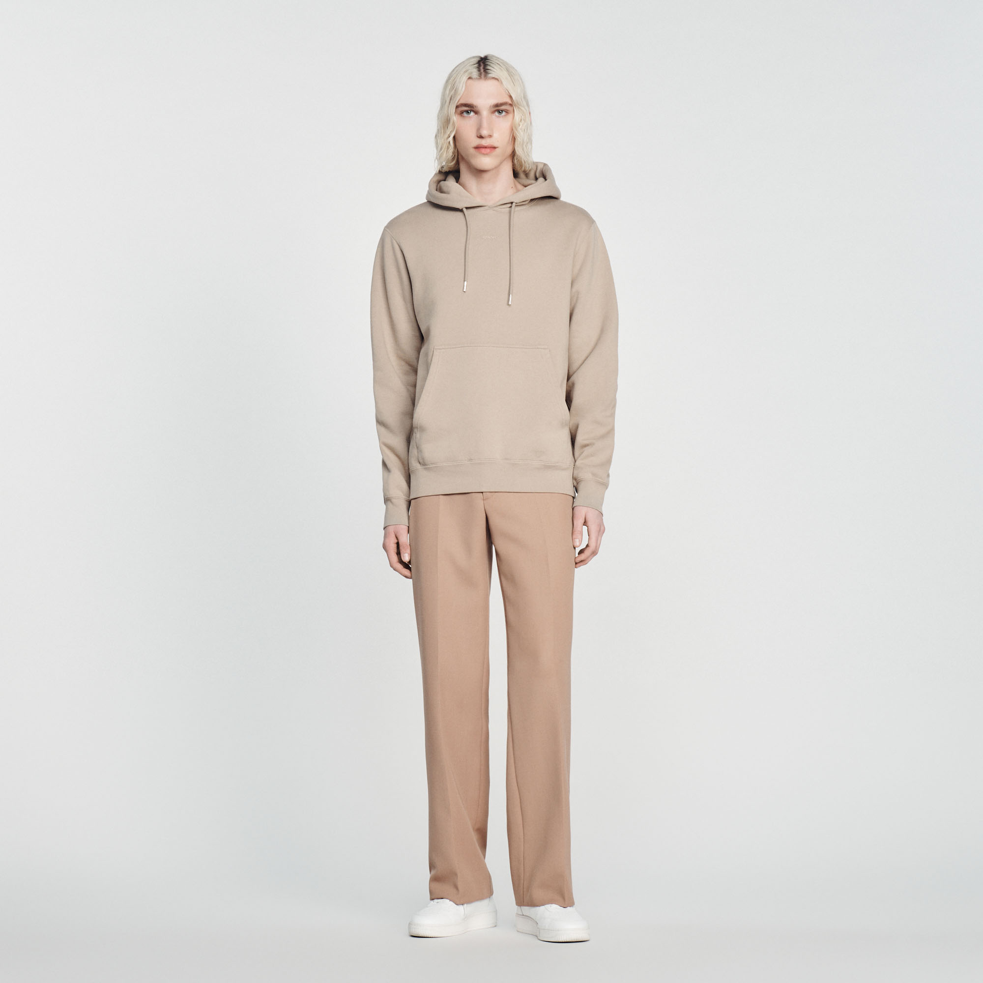 Hoodie Homme brode en coton biologique