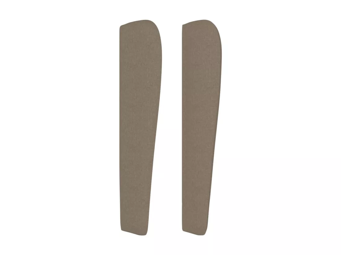 Tête de lit avec oreilles Taupe 147x23x118/128 cm Tissu