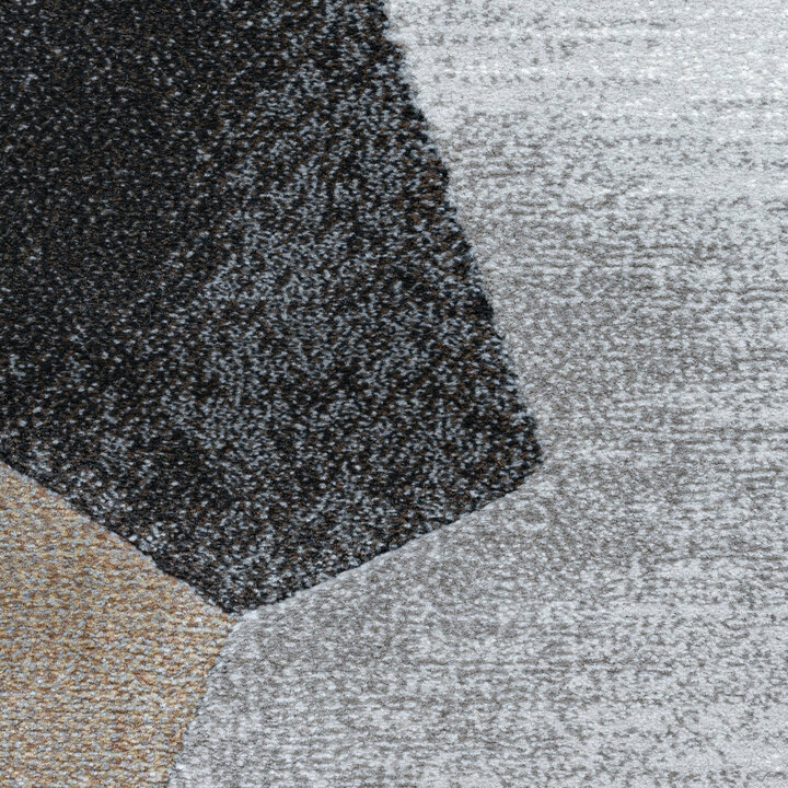 Abstract vloerkleed - Axil Bruin/Zwart 9293