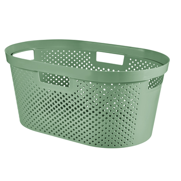 Curver Infinity Dots wasmand gerecycled groen 40 L