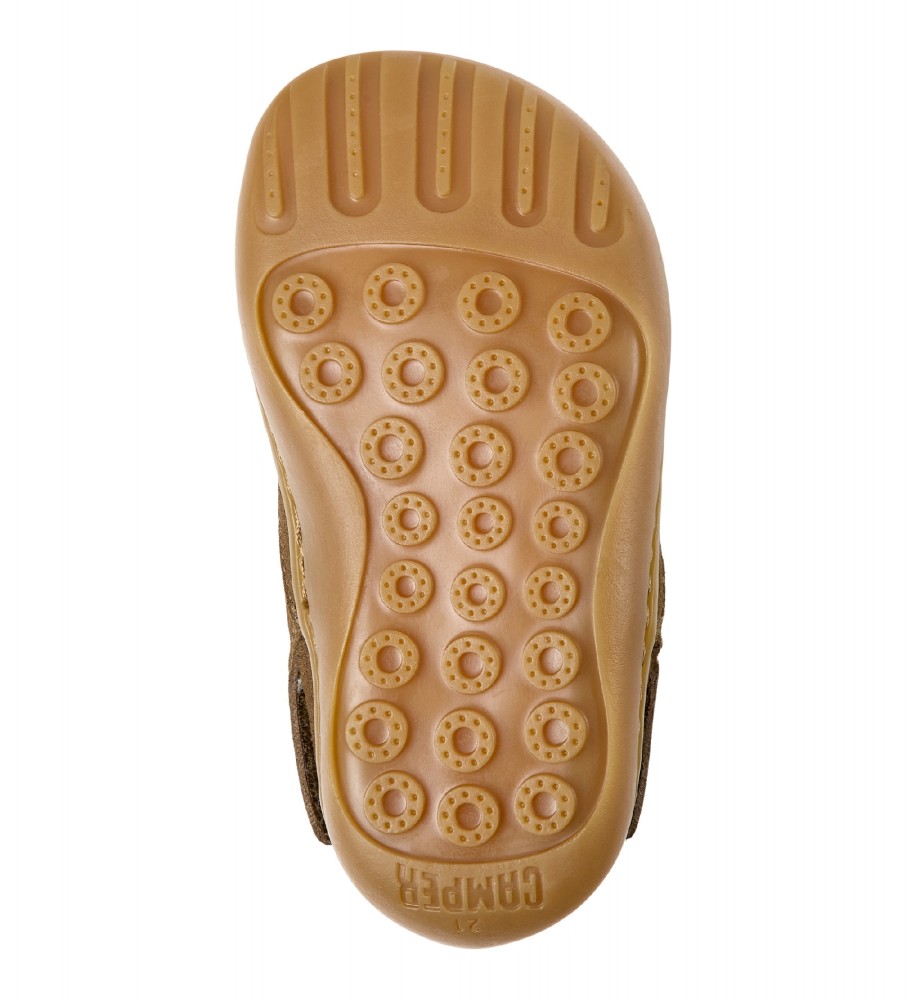Botas de couro Camper Peu Cami Twins marrom