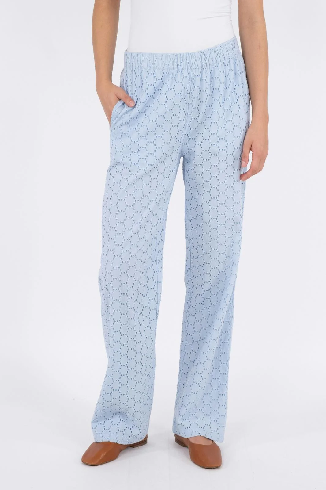 Neo Noir Claira Broiderie Pants