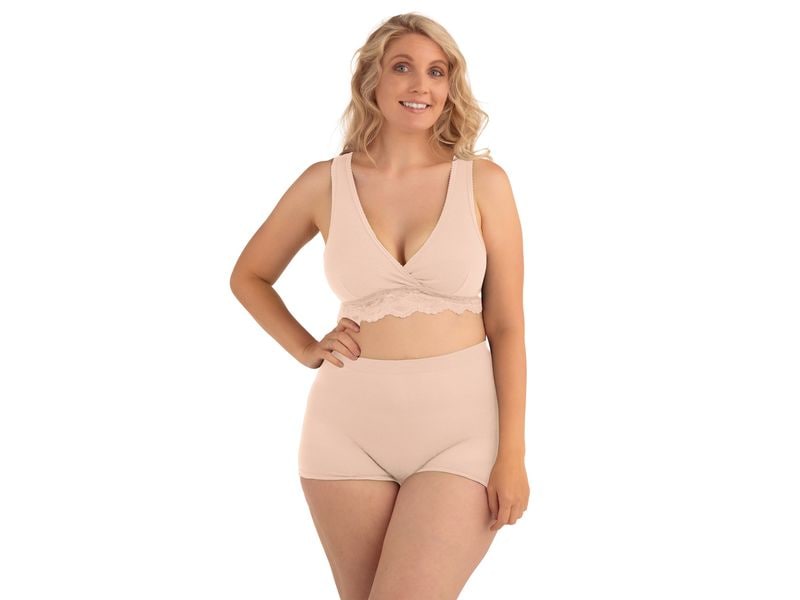 Carriwell Still- und Schlaf-BH Crossover Beige S Crossover Still- und Schlaf-Bustier biologisch