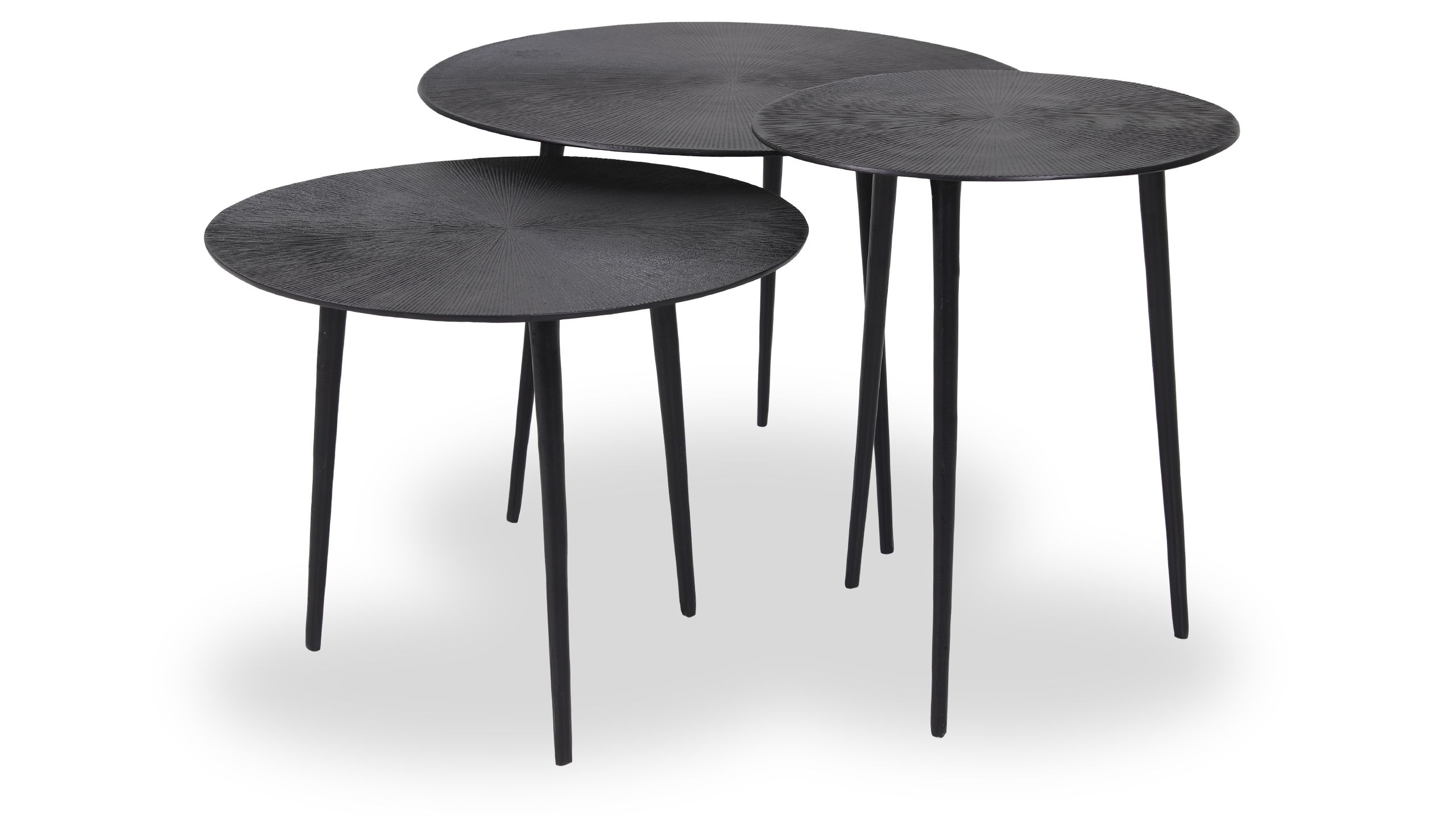 Salontafelset Zwart IV-52.016 Nobby ⌀60  x H45 cm