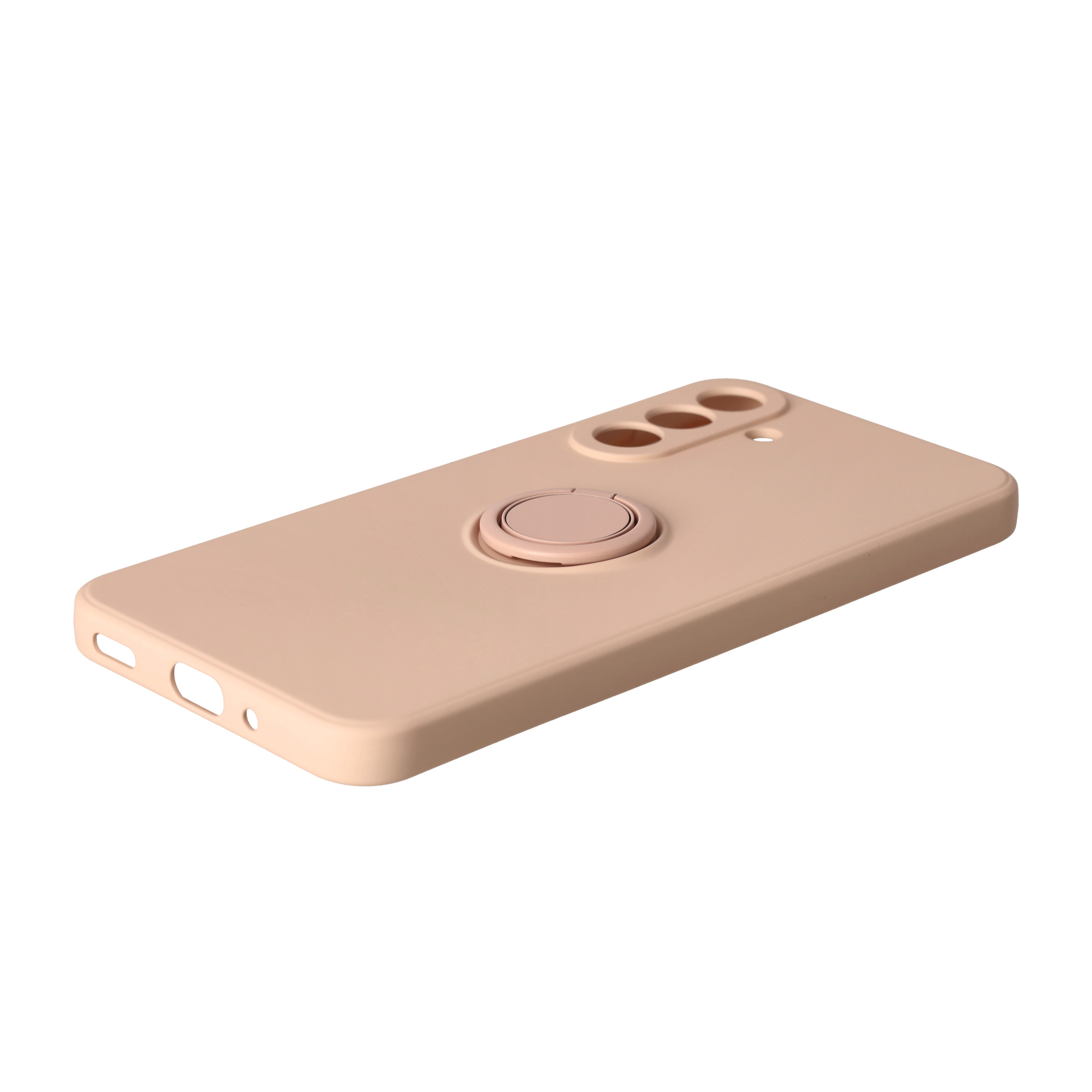 Samsung Galaxy A17 Silikon Case Hülle mit Kameraschutz   Kickstand Haltering - Rosa