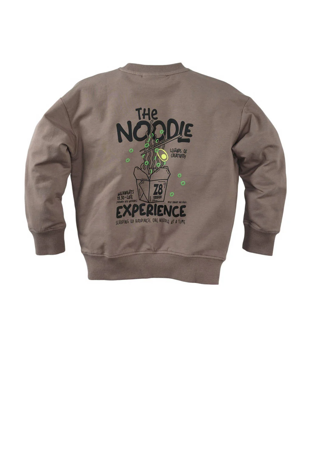 Z8 kids sweater Pharo met backprint taupe