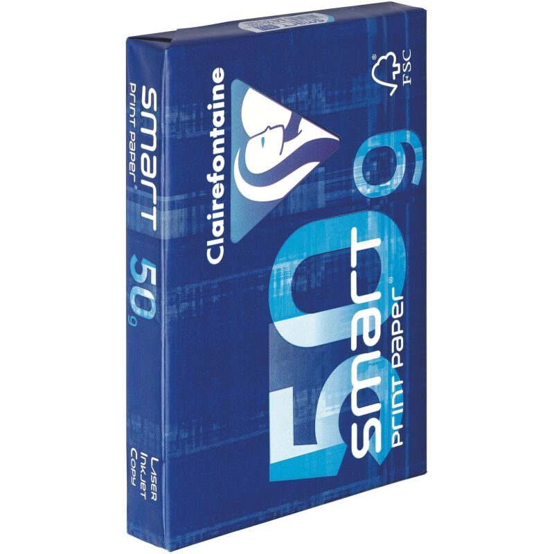 Papier  Clairefontaine Smart Print A4 50 g Blanc - Ramette de 500 feuilles