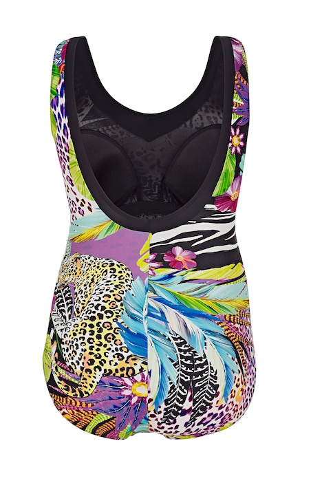 Badeanzug, Softschalen, Animalprint, tiefer Rückenausschnitt