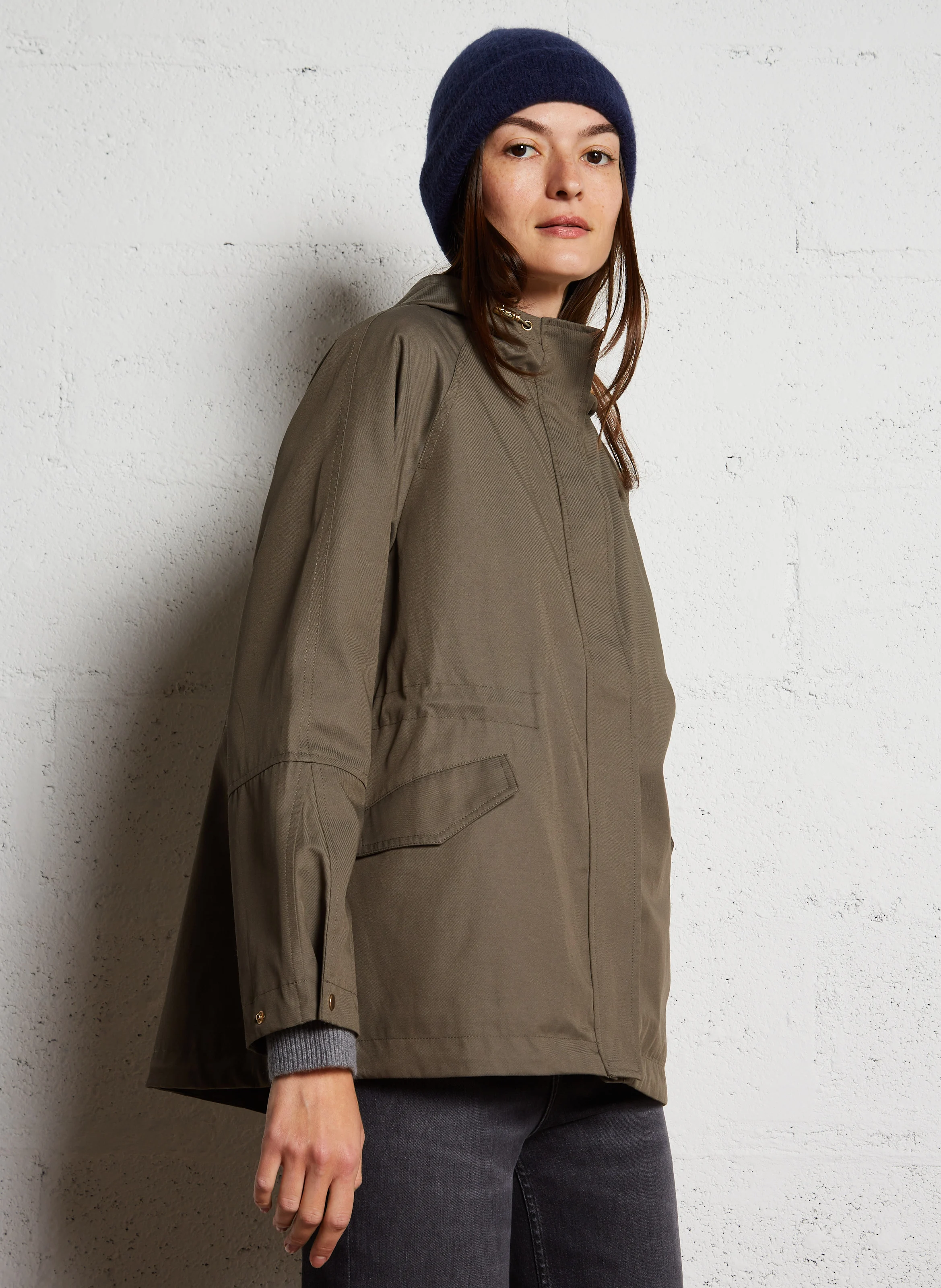ANNETTE - Parka en coton mélangé | Vert