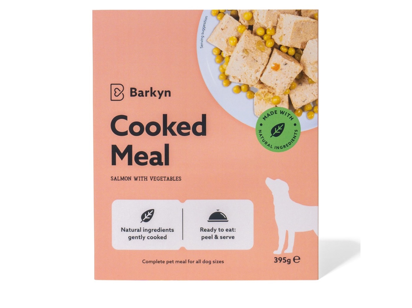 COMIDA HÚMIDA PARA CÃO BARKYN SALMÃO FRESCO E VEGETAIS 395G