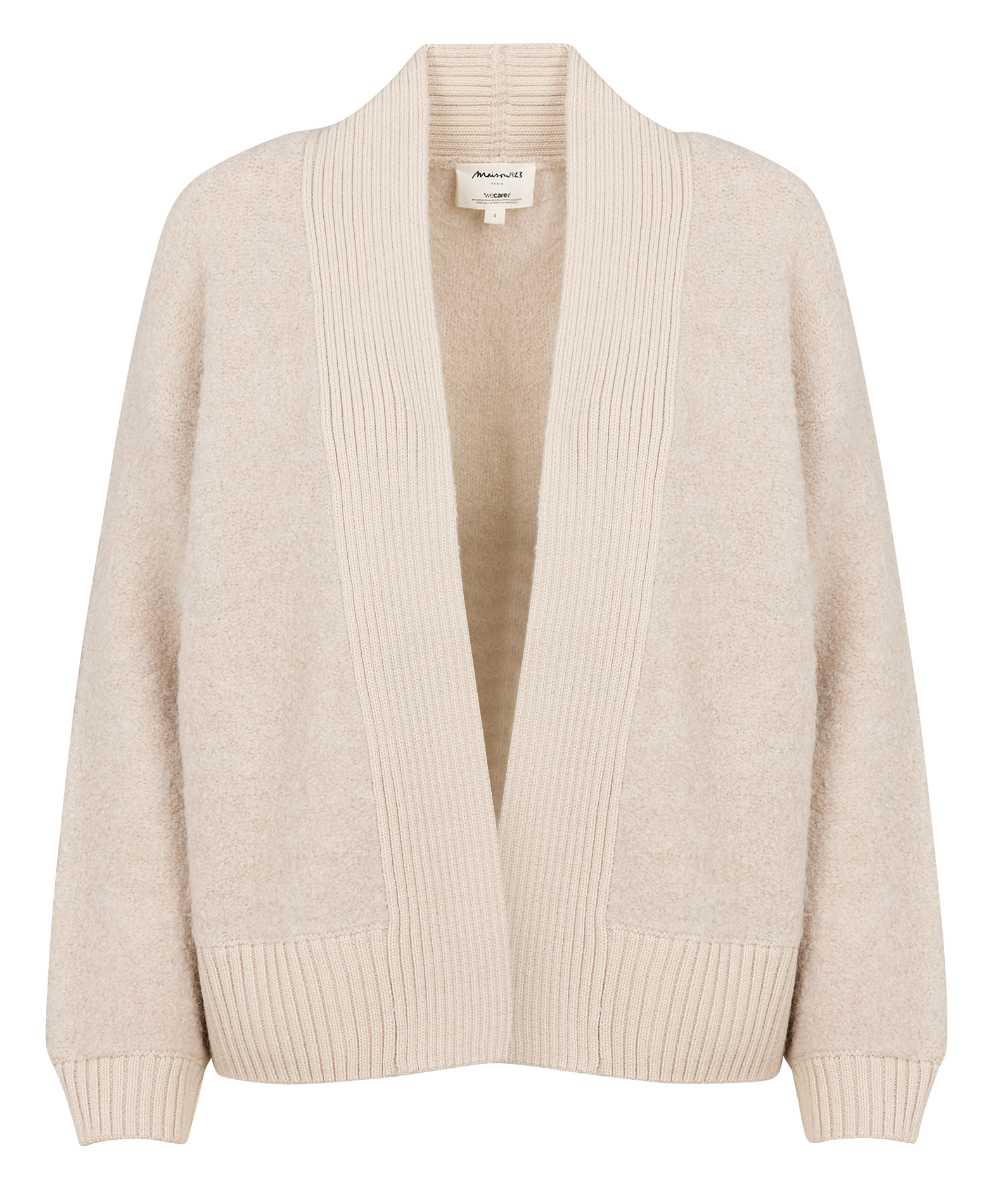 CRISTOBAL - Gilet maille bouclette en laine mélangée | Gris