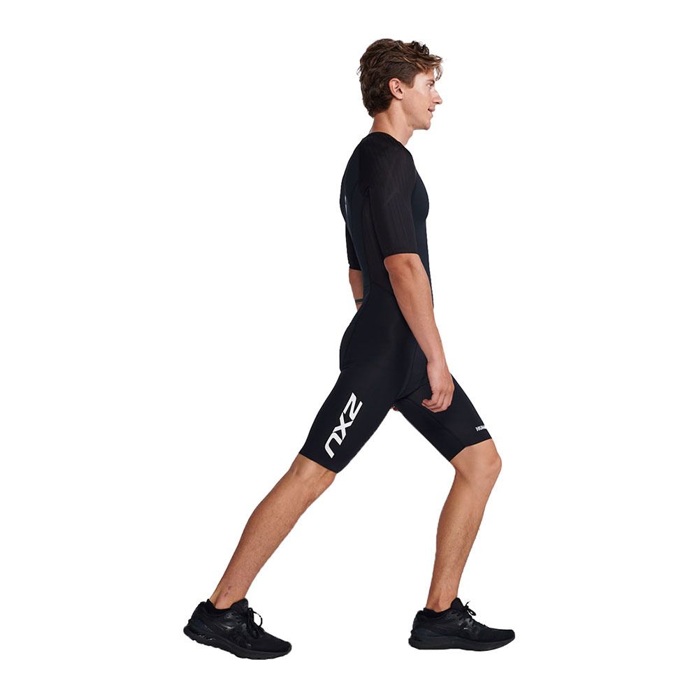 2xu AERO FZ - Combinaison trifonction shorty 6mm Homme black/white