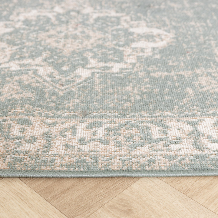 Vintage loper - Spring Medaillon Groen/Creme