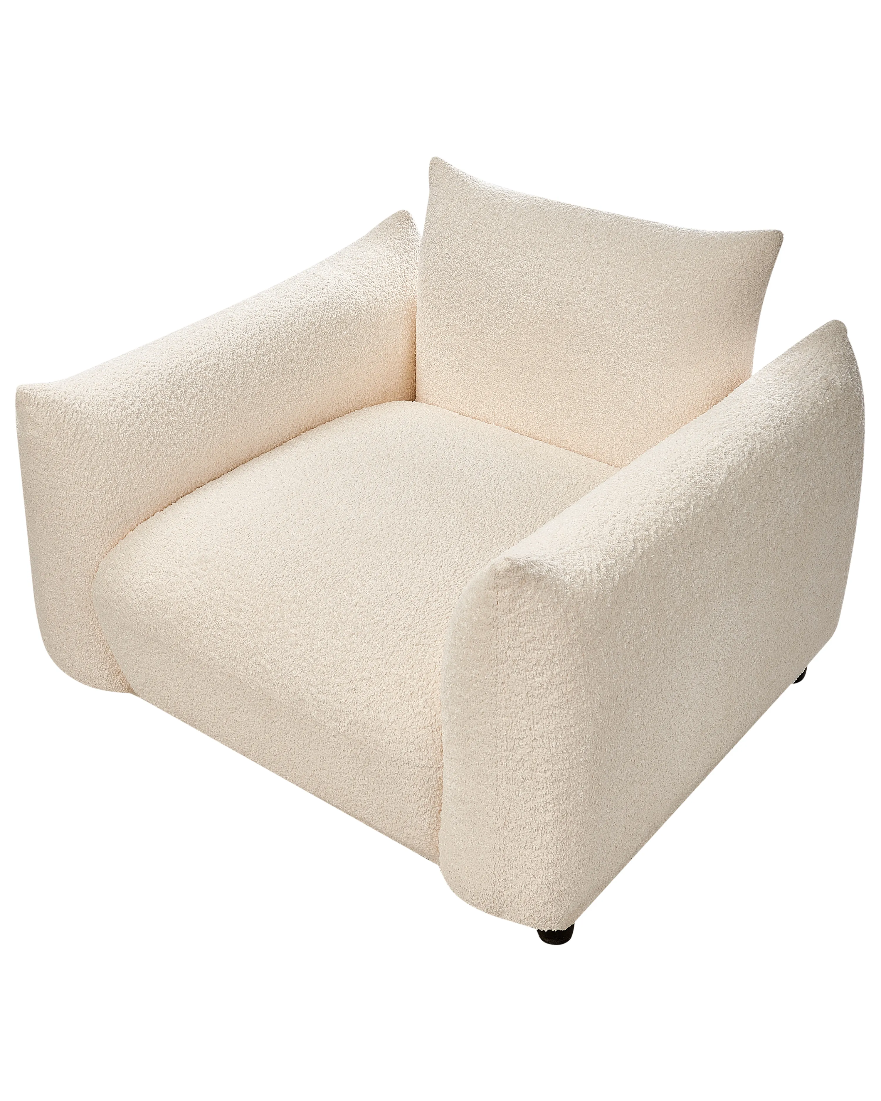 Fauteuil JAMSA Bouclé Gebroken wit