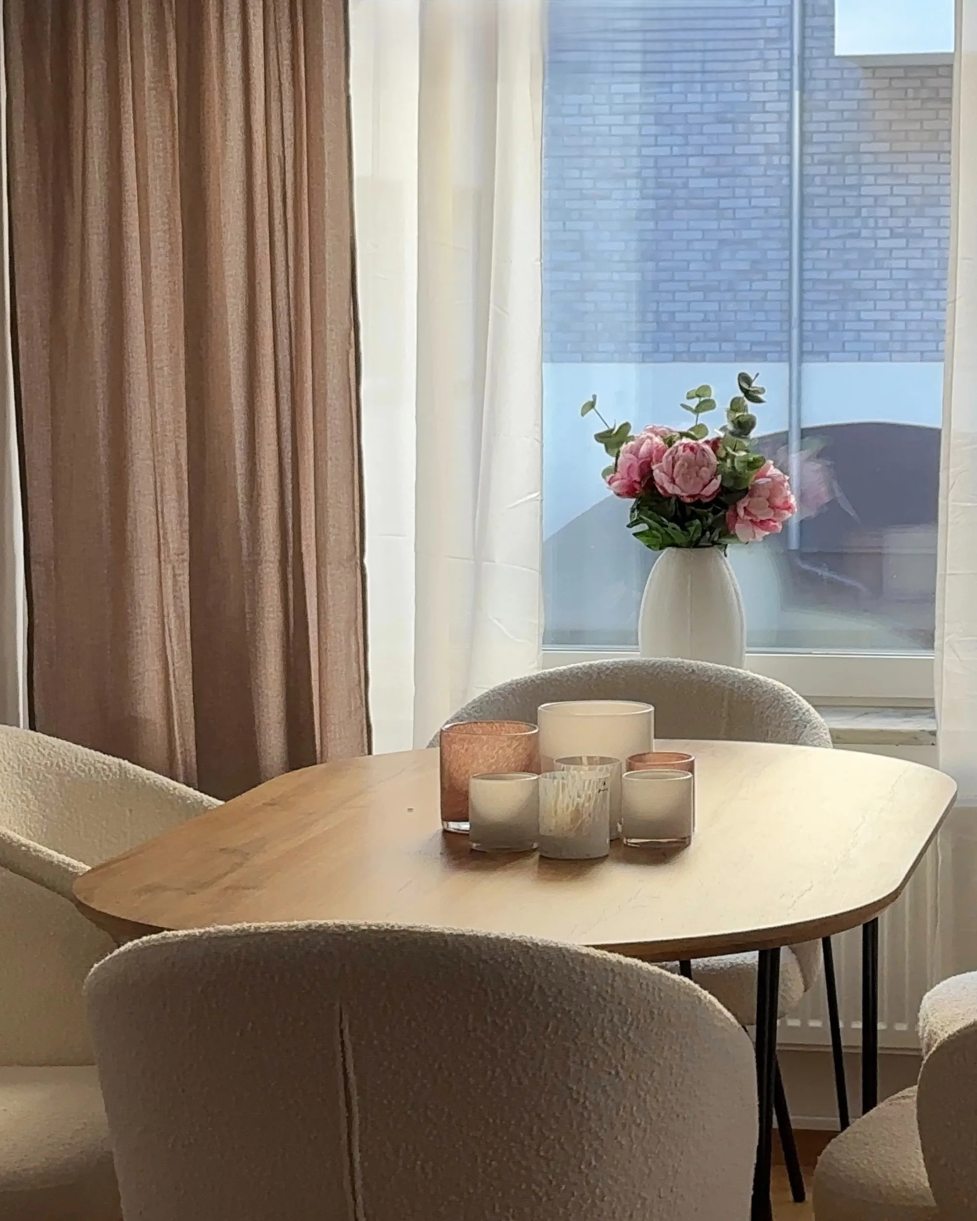 Eettafel CAVELL Lichtbruin 90 cm 160 cm