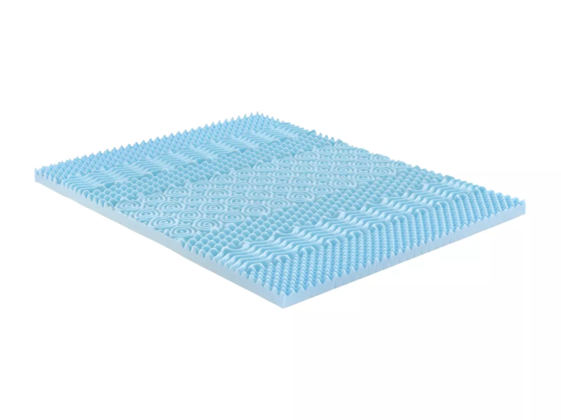 Surmatelas 140 x 190 cm mémoire de forme 7 zones rafraîchissant ép.5cm - VENARI de YSMÉE