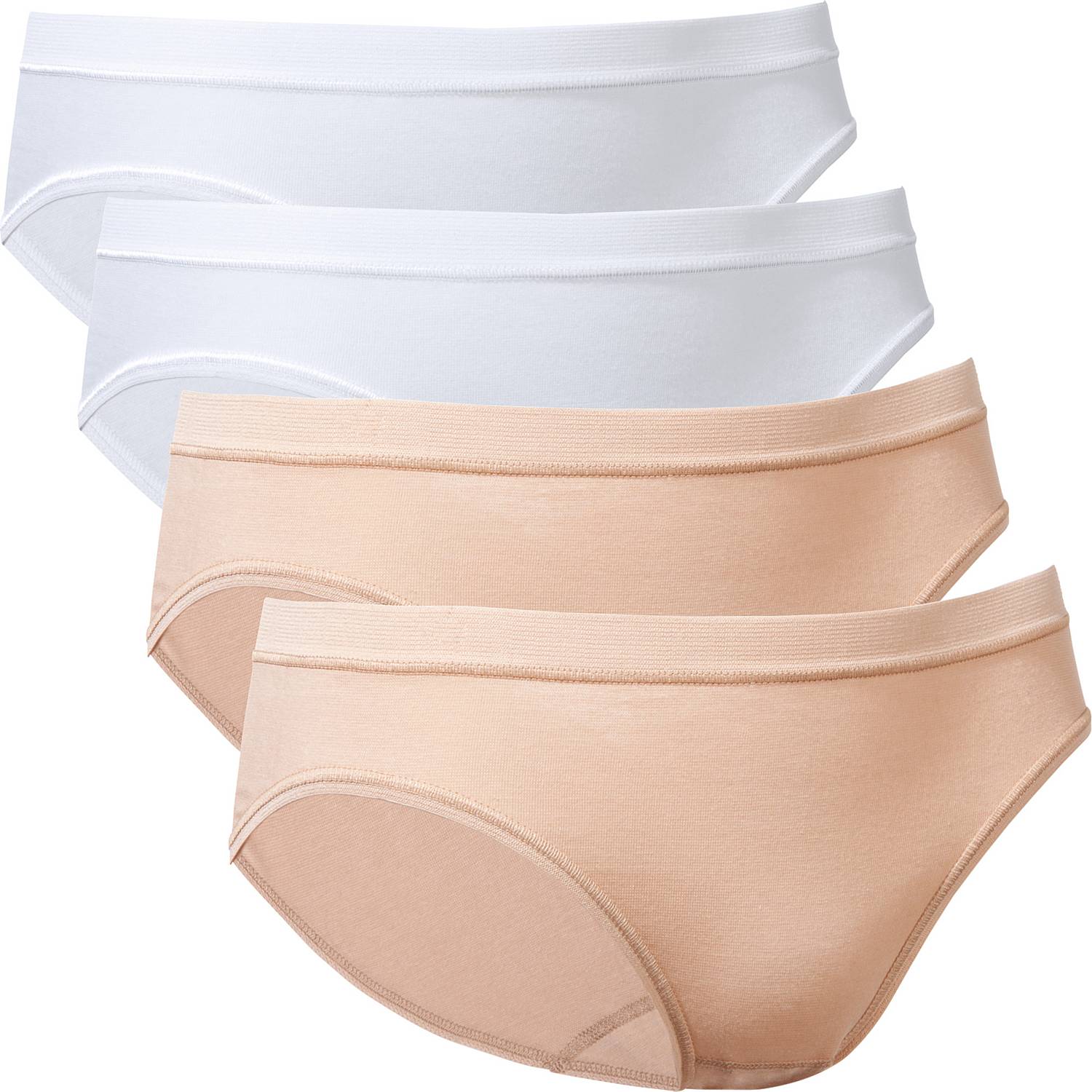 Conta Feinripp Damen-Hüftslips im 4er-Pack
