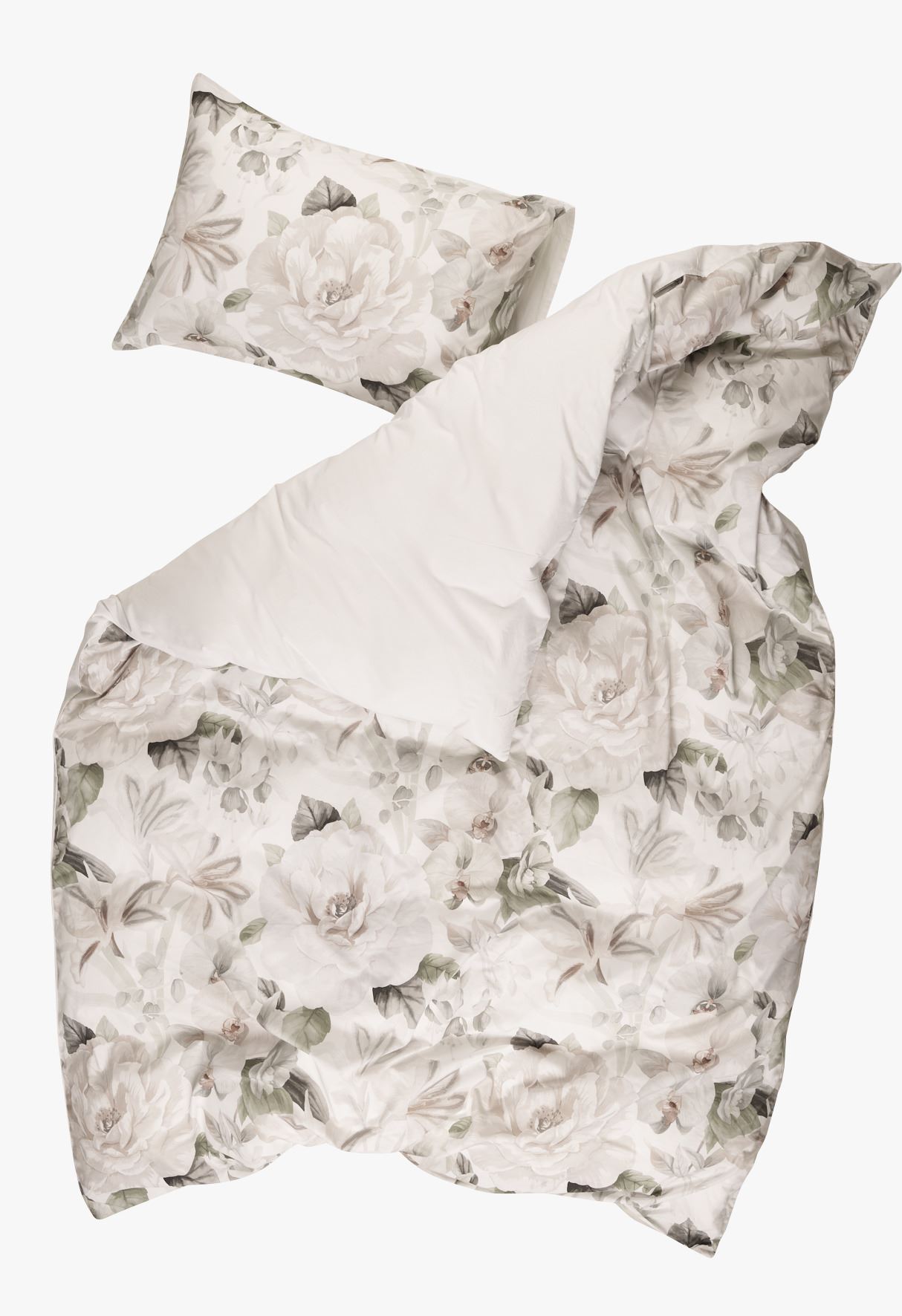 Percale sengesett multi grønn - 200x220 cm